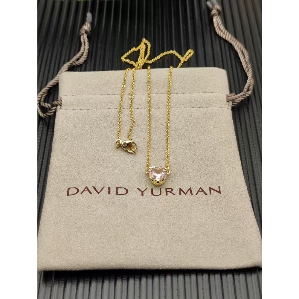 David Yurman Morgan Stone Heart-shaped Diamond Necklace